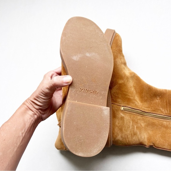 Vince Kady Low Suede Leather Boots Booties Chelsea Zip Up size 7 - Picture 7 of 9